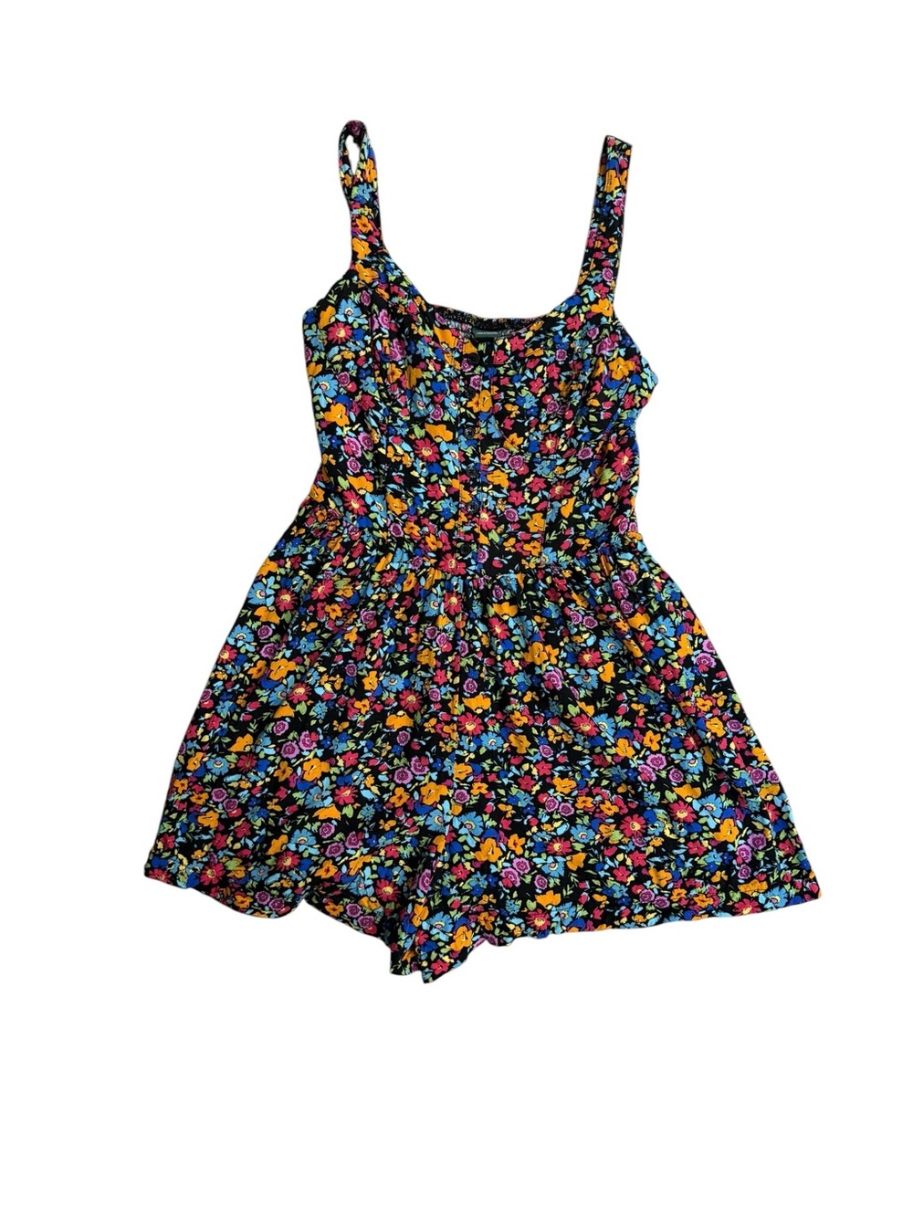 Wild Fable Floral Smocked Sweetheart Romper Multicolor Size Small